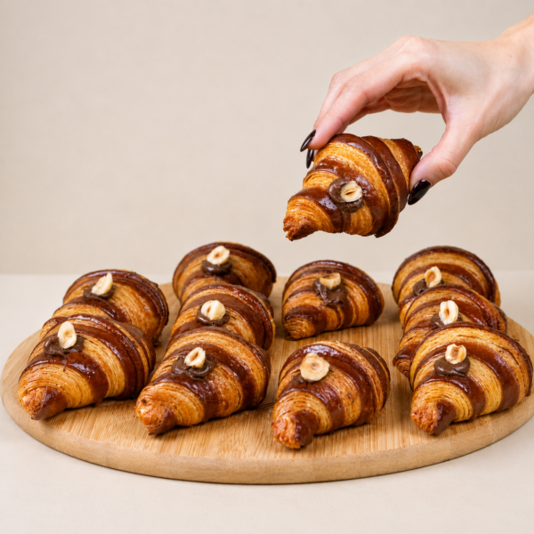 Bicolor Nutella Croissant (mini size) (dozen)